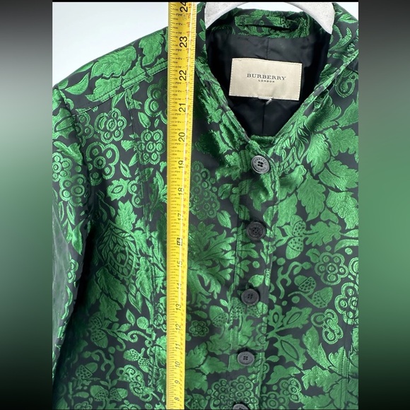 Burberry Embossed Blazer Jacket Royal Emerald Green Large - Picture 8 of 16